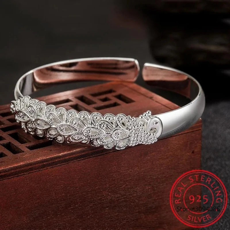 Pulseira estilo Bracelete Folheada em Prata Esterlina * Atemporal-Clássica-Sofisticada * By Erazo